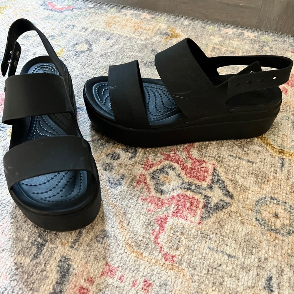 Croc Wedge Sandals